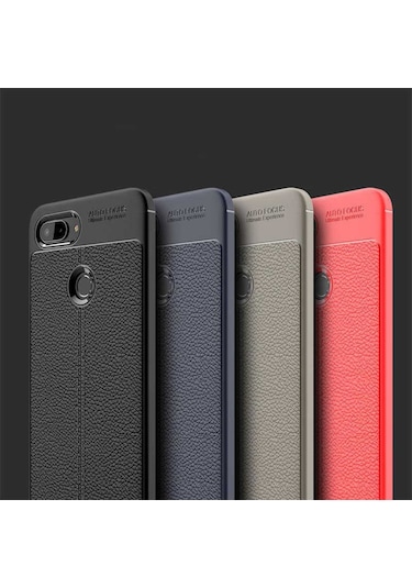 Xiaomi Mi 8 Lite Kılıf Deri Tarzı Niss Silikon Case