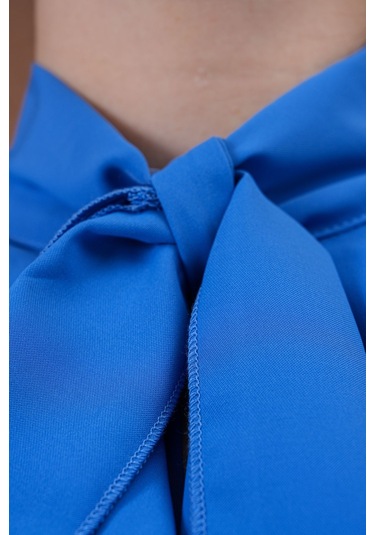 Fırfırlı Zarafet Bluz Mavi