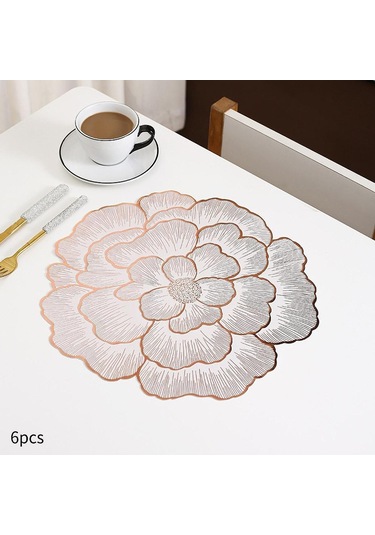 Suntek 6pcs Placemats Yemek Masası Yer Paspas Dekor Mutfak Ev Pembe
