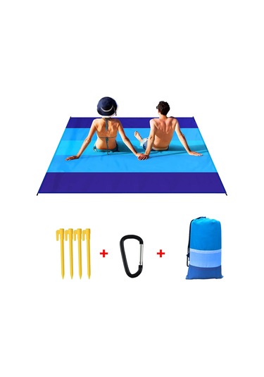 Fosenze Tpu Kaplama Su Geçirmez Çadır Matı - 140x200cm Yıldız Desenli, Katlanabilir, 4 Çivi İle Rüzgar Dayanıklı, Temizlenmesi Kolay Piknik/plaj Matı Çok Renkli