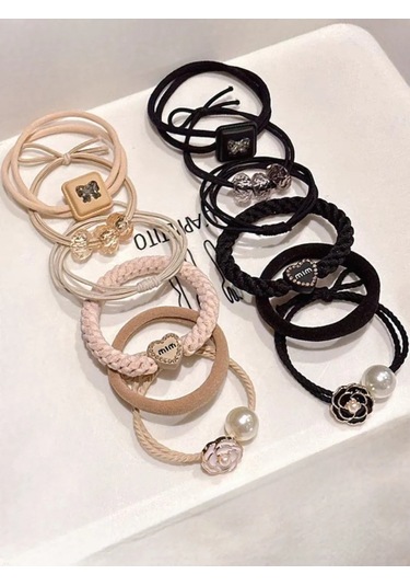 Mını Shop Msk Saç Lastikleri, 12'li Set 328984555 Bej