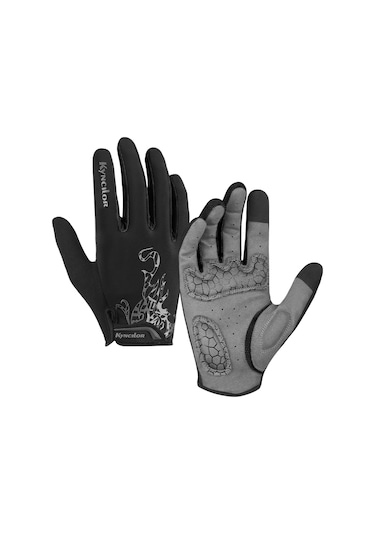 Ranyeek Bisiklet Eldiveni - Dokunmatik Uyumlu, Ter Emici, Darbeye Dayanıklı, Rahat Ve Havadar - Unisex Siyah S Siyah