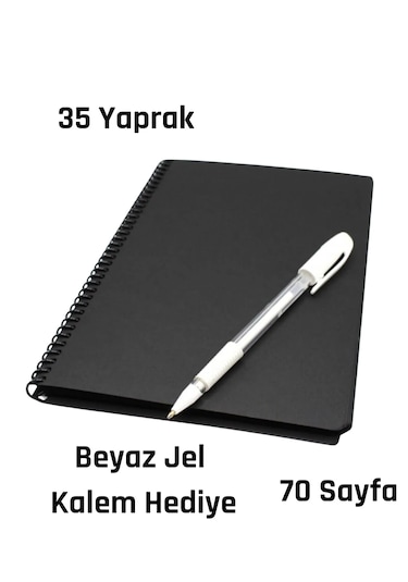 Siyah Sayfalı Anı Defteri Sert Kapaklı Fotograf Albüm Defteri 70