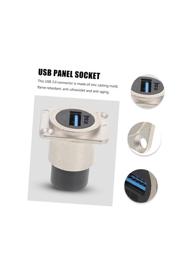 Usb Panel Monte Monker Endüstriyel Usb Bulkhead Konnektörünü Çinko Döküm Antiuv Yaşlanma Pc'lerinden Ayarlar