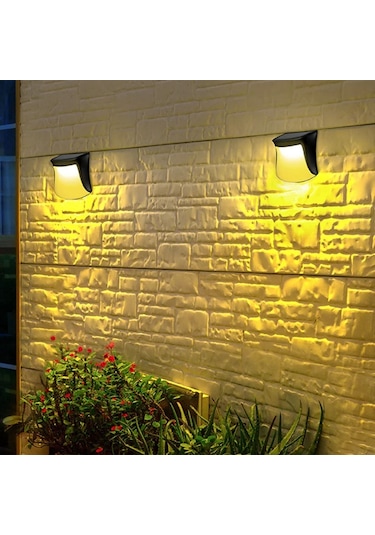 Cbtx Ds1111 4pcs Su Geçirmez Ev Bahçesinde Sundurma Lambası Led Solar Duvar Asılı Işık Ev Bahçe Dekorasyonu - Sıcak Beyaz Işık Diğer