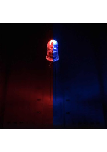 Electroon 5 MM Kırmızı Mavi Flaşör Led 50Adet