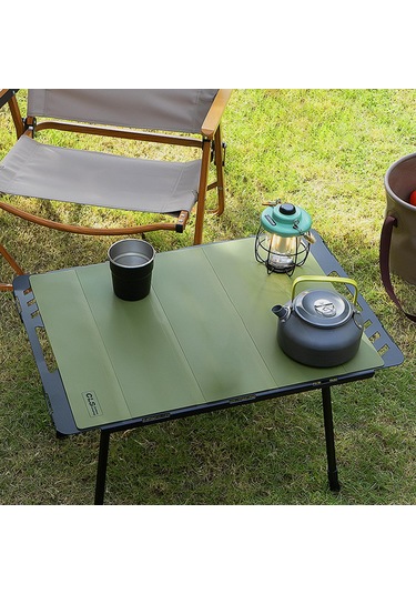 Homyl Kamp Masa Matı Katlanır Silikon Örtüsü Barbekü Yeşil Yeşil Çok Renkli