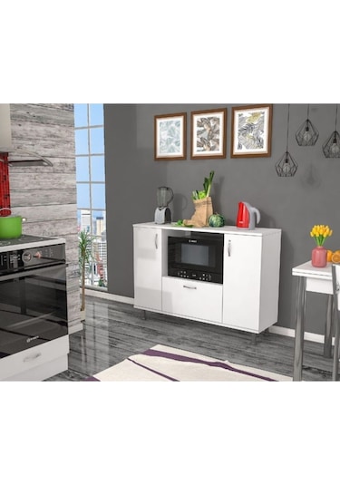 Dzdizayn Kardelen Çok Amaçlı Fırın Dolabı Beyaz