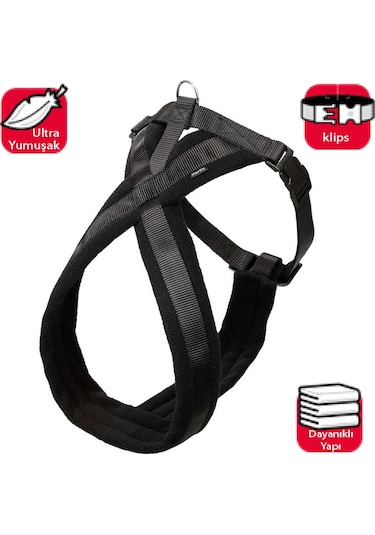 Karlie Yumuşak Göğüs Tasma 48-55cm Siyah