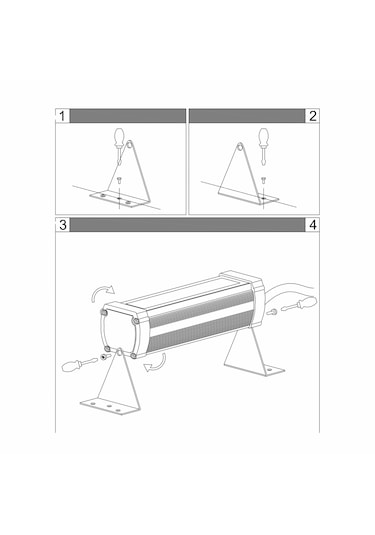Tunga Aydınlatma Wallwasher Led Projektör 35cm 12w Ip65 Rotasyon Ayak Ce Beyaz -