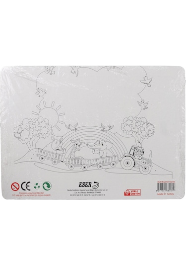 36 Parça Çocuk Puzzle + Boyama Neşeli Hayvanlar