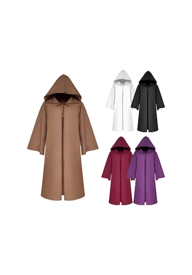 Cadılar Bayramı Kapşonlu Pelerin Unisex Çocuklar Çocuk Siyah