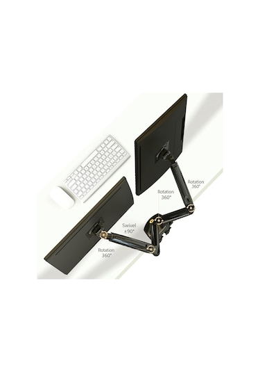 North Bayou Nb F160 17-27" Çift Kol 2-9 Kg Amortisörlü Monitör Standı
