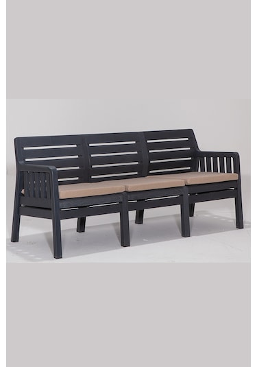 Lara Bahçe Balkon 3' Lü Koltuk-Antrasit