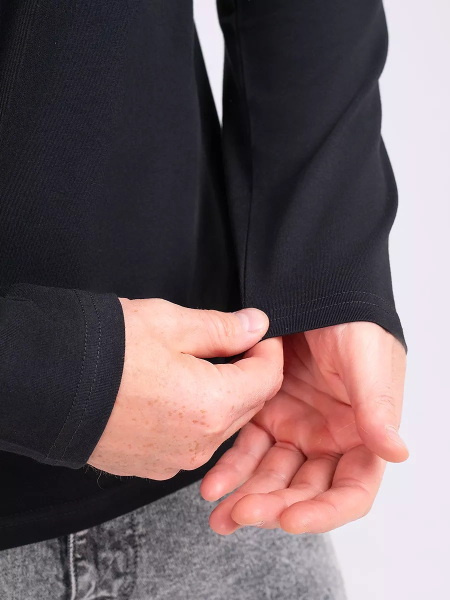 Clever Wear Siyah Erkek Yüksek Yakalı Pamuklu Kazak 258276403 Siyah