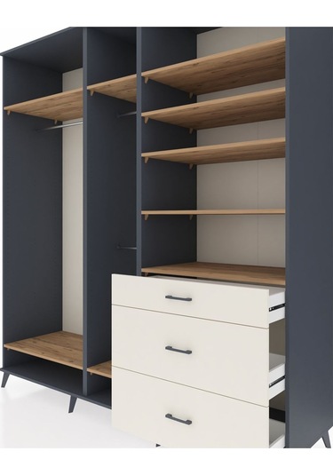 Kronos Dolap 9 Raflı 3 Çekmeceli 3 Askılı 220x59x243 Antrasit-çam/aytaşı Atlas Çam/aytası Kronos Dolap 9 Raflı 3 Çekmeceli 3 Askılı 220x59x243 Antrasit-çam/aytaşı Atlas Çam/aytası