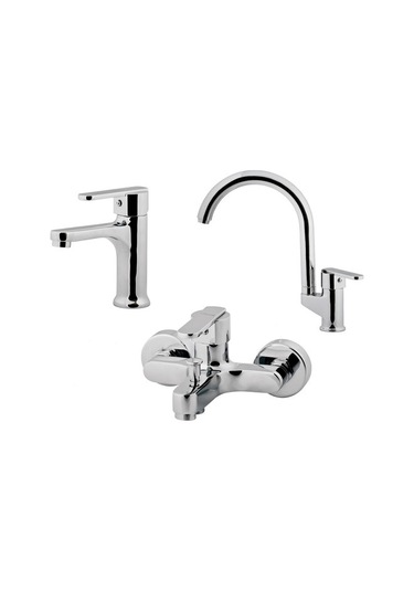 Creavit Vg1840 + Vg2840 Vega Lavabo + Banyo + Eviye Batarya Seti
