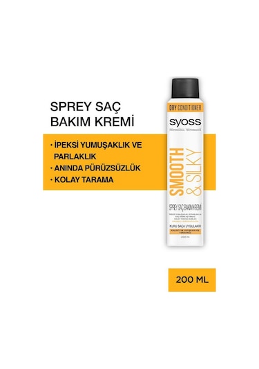 Syoss Smooth & Sılky Sprey Saç Bakım Kremi 200 ML