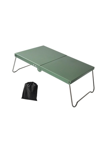 Suntek Mini Kamp Masası Katlanır Tour Yard Barbekü Için Yeşil