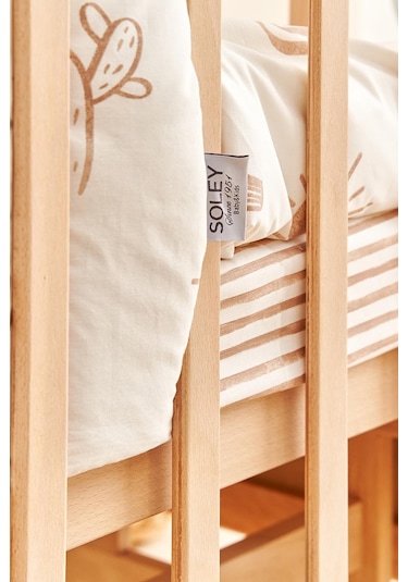 Soley Boho Bebek Yatak Koruyucusu 35x210 Bej