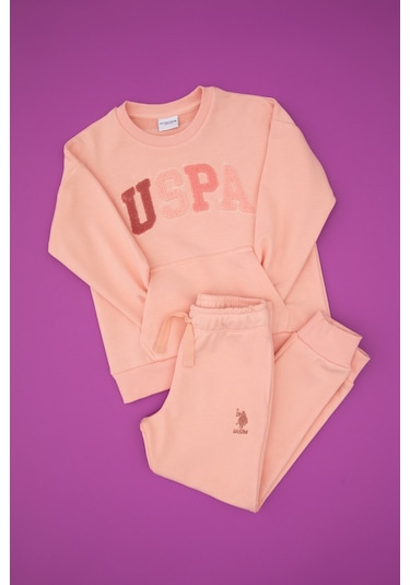 U.s. Polo Assn. Kız Çocuk Somon Pijama Takım 50318962-vr047 Somon