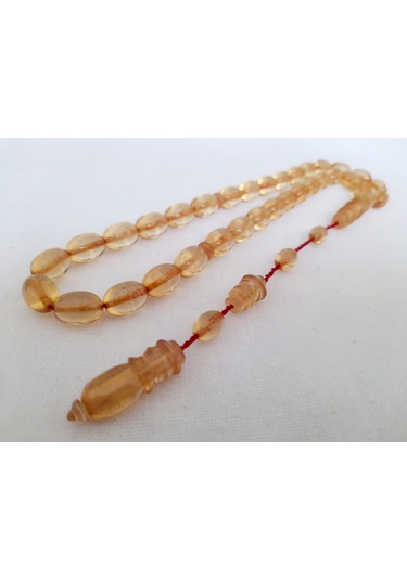 Şefaf Renk Sıstemli Takımlı Ateş Kehribar Tesbih..ölçü 8,5 X 11.5