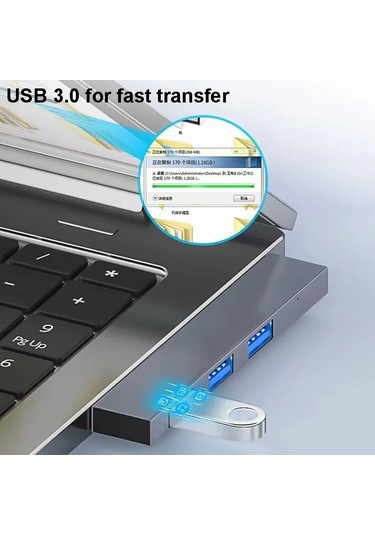 Usb C Hub 3.0 Tip C 3.1 4 Portlu Çoklu Usb Ayırıcı Otg Adaptörü Xiaomi Lenovo Macbook Pro 13 15 Air Pro Bilgisayar Aksesuarları İçin
