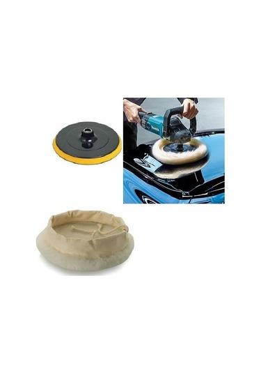 180mm Cırt Taban Peluş Bone Pasta Cila Seti Oto Araç Kaporta Boya N11.195