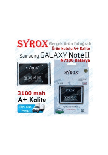 Samsung Galaxy Note 2 N7100 3100 Mah Batarya