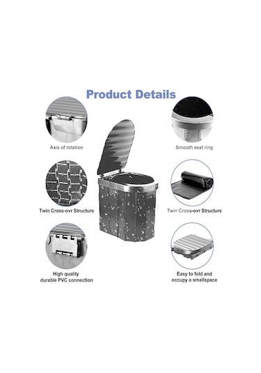 Madfox Madfox Bi-pot Katlanır Portatif Kamp Tuvaleti Wc 001