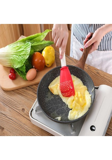 Suntek Pişirme Spatula Gereçler Isıya Dayanıklı Kırmızı Kırmızı Çok Renkli