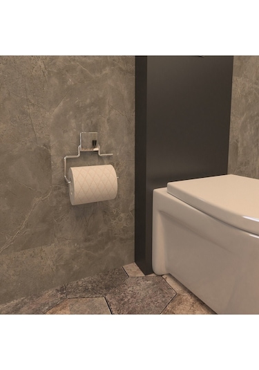 Decorev Dc-4774 Dekoratif Yapıştırmalı Metal Banyo Wc Kağıtlık As