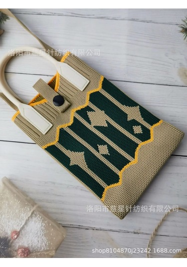 Yaz Sıcak Satış Sezon Örme Küçük Kare Çanta Kaliteli Çanta Crossbody Cep Brown Stitching Rhombus Kahverengi