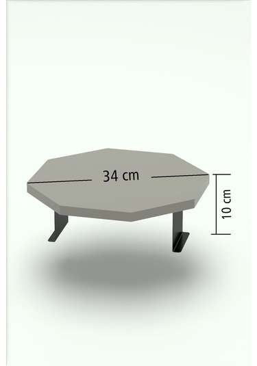 Yan Sehpa Ayarlanabilir Tepsi Dekoratif Modern Tepsi Sekizgen Gordion Çok Renkli