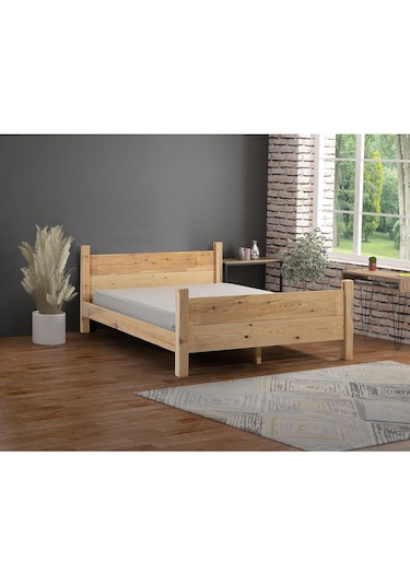 Melani İthal Çam Masif Ahşap Karyola 100x200