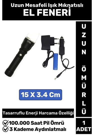 Özel Kamp Avcı Balıkçı Deprem 3 Kademeli Flaşörlü Mıknatıslı Güçlü Beyaz Işık Güvenlik El Feneri Çok Renkli