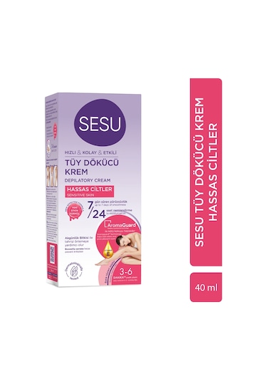 Sesu Hassas Ciltler için Tüy Dökücü Krem 40 ML