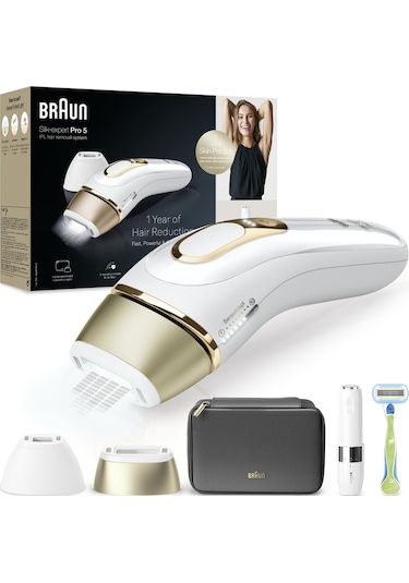 Braun IPL Silk Expert Pro 5 PL5146 2 Başlık İle Tüy Alma Lazer Epilatör + Çanta + Venus Tıraş Bıçağı