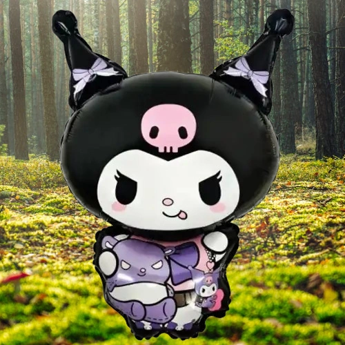 Folyo Balon Kuromi Temalı 80x50 Cm Mor-siyah Tonlarında Doğum Günü Balonu Diğer