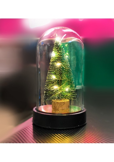 Kar Küresi Işıklı Yılbaşı Çam Ağcı Hediye Paketli