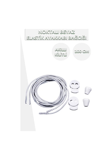 Lucky Akıllı Kilitli Elastik Noktalı Ayakkabı Bağcık 100 Cm 001