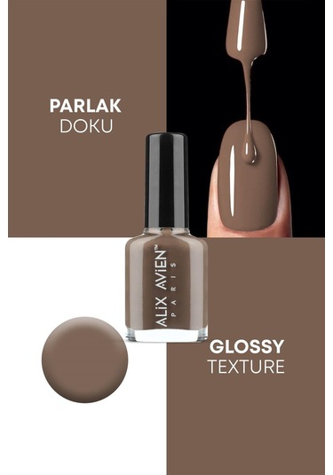 Alix Avien Kahverengi Oje 91 Yüksek Pigmentli Uzun Süreli Kalıcılık Hızlı Kuruma Nail Lacquer 91