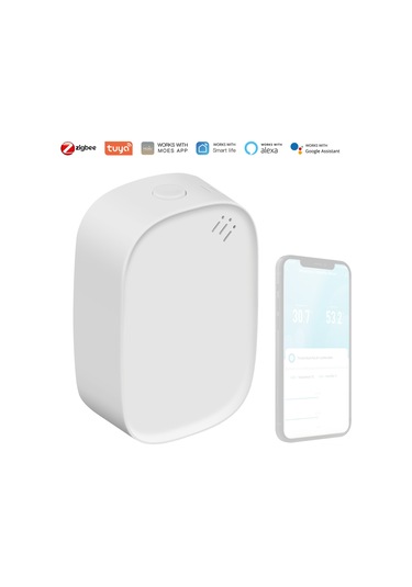 Geeksen Tuya Zigbee Akıllı Ev Isı Ve Nem Sensörü - Uzak Kontrol, Veri Takibi, Akıllı Cihazlarla Bağlantı