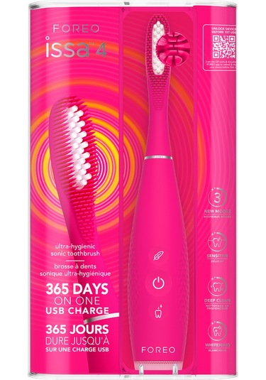 Issa 4 Hybrid Silikon Diş Fırçası, Fuchsia