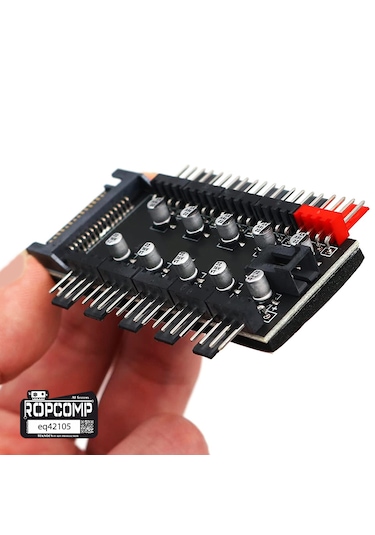 Ropcomp 10 Port Fan Power Hub Sata Güçlü Pwm Switch Çoklayıcı