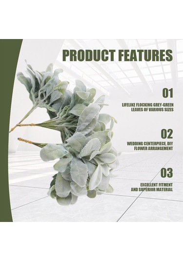 Gatherco 24 Adet Yapay Kuzu Kulağı Yeşillik Sapları, Yapay Kuzu Kulağı Sapları, Kuzu Kulağı Yapay Yeşillik Dekoru Diğer