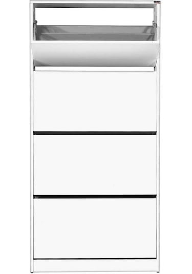 Flat Duo 4 Katlı Geniş Ayakkabılık Dolabı - Beyaz