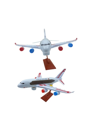 Türkish Airlines A330 Oyuncak Uçak Büyük Boy Sesli Işıklı Müzikli Uçak 40cm.