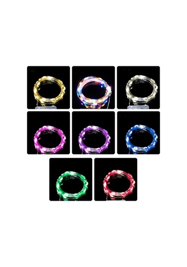 Pembe 1/2/3/5/10/20/30m Led Dize Işıklar Pil Bakır Tel Çelenk Lamba Açık  30m Pembe