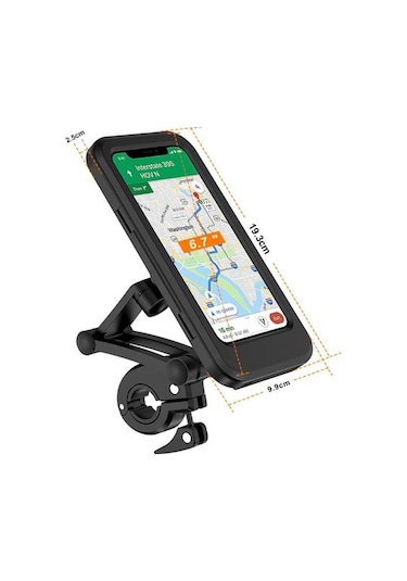 Motosiklet Waterprof Gps Gidon Kasalı Telefon Tutucu